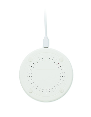 Logo trade business gifts image of: Cork wireless charger 15W